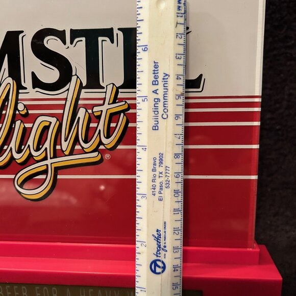 Vintage Lighted Plastic Amstel Light "A Light Beer for a Heavy World" Sign - Picture 7 of 7